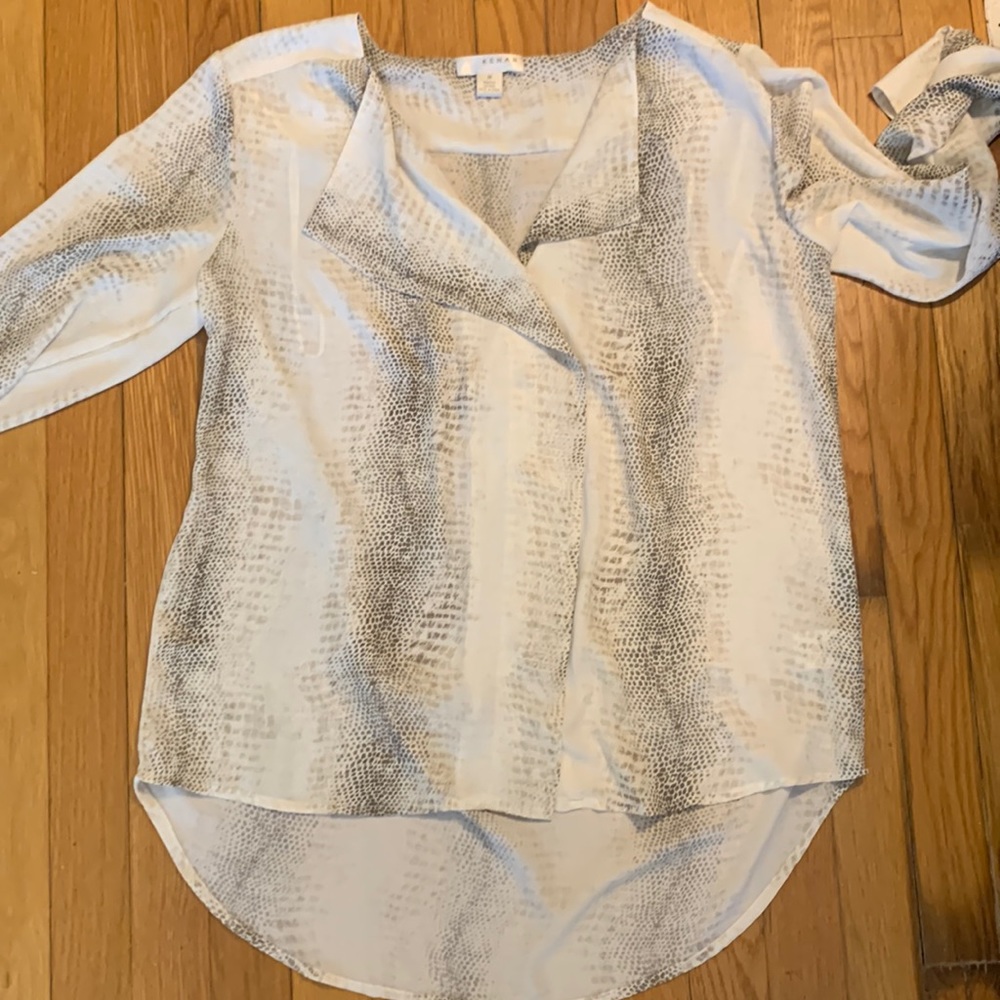 90’s Kenar Python Snakeprint Hi-Low Blouse - image 1